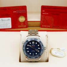 Gents Omega Seamaster 21030422003001 Steel case with Blue Wave dial
