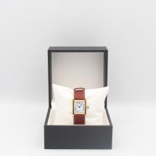 Ladies Cartier Tank 78093 18 CT case with White dial