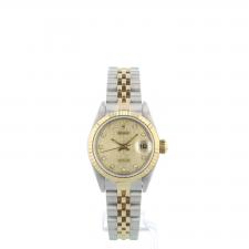Ladies Rolex DateJust 69173 18ct Yellow Gold Stainless Steel case with Champagne Jubilee Diamond dial