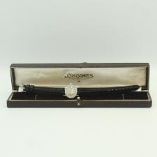 Ladies Longines vintage 18ct White Gold case with Silver dial