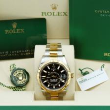 Gents Rolex Sky Dweller 336933 18ct Yellow Gold Stainless Steel case with Black dial