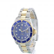 Gents Rolex Submariner Date 16613 18ct Yellow Gold Stainless Steel case with Blue dial