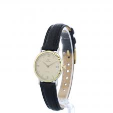 Ladies Omega DeVille 5962379 Gold Plated Stainless Steel case with Cream dial