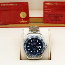 Gents Omega Seamaster Co-Axial 21030422003001 Steel case with Blue Wave dial