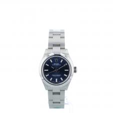 Ladies Rolex Oyster Perpetual 28 276200 Stainless Steel case with Blue dial