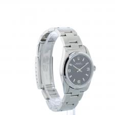 Ladies Rolex Oyster Perpetual 77080 Steel case with Black dial