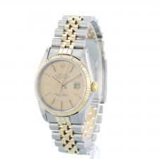 Gents Rolex Datejust 16233 18ct Yellow Gold Stainless Steel case with Champagne Jubilee dial