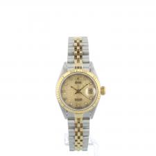 Ladies Rolex DateJust 69173 18ct Yellow Gold Stainless Steel case with Champagne Jubilee Diamond dial