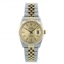 Gents Rolex DateJust 16233 18ct Yellow Gold Stainless Steel case with Tapestry dial