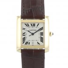 Gents Cartier Tank 1840 18 CT case with Cream dial