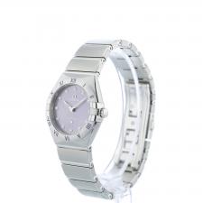 Ladies Omega Constellation 13110286060002 Steel case with Purple Diamond dial