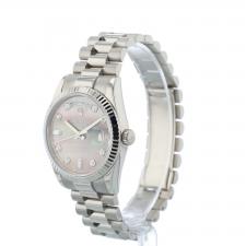 Gents Rolex Day Date 118239 18ct White Gold case with MOP Diamond dial