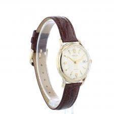 Gents Rolex Precision 9 CT case with Silver dial