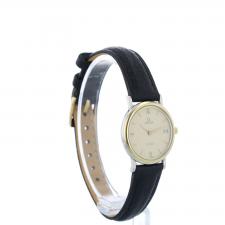 Ladies Omega DeVille 5962379 Gold Plated Stainless Steel case with Cream dial