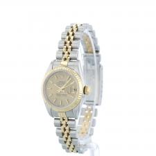 Ladies Rolex Datejust 79173 18ct Yellow Gold Stainless Steel case with Gilt Tapestry dial