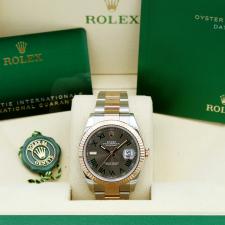 Gents Rolex Datejust 41 126331 18ct Rose Gold   Stainless Steel case with Wimbledon dial