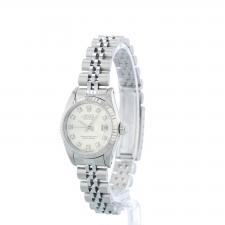 Ladies Rolex DateJust 69174 Stainless Steel case with Silver Diamond Dot dial