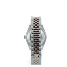 Ladies Rolex DateJust 31 278271 18ct Rose Gold Stainless Steel case with Silver Floral Motif Diamond dial
