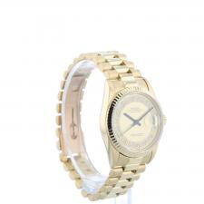 Ladies Rolex Datejust 68278 18 CT case with Champagne Myriad Pave dial