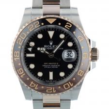 Gents Rolex GMT Master II 126711CHNR 18ct Rose Gold Stainless Steel case with Black dial