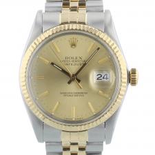 Gents Rolex DateJust 36 16013 18ct Yellow Gold Stainless Steel case with Gilt dial