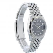 Gents Rolex Datejust 36 126234 Steel case with Black Diamond dial