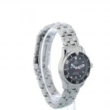 Ladies Omega 21230286101001 Steel case with Black Wave dial