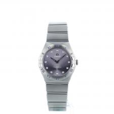Ladies Omega Constellation 13110286060002 Steel case with Purple Diamond dial
