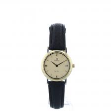 Ladies Omega DeVille 5962379 Gold Plated Stainless Steel case with Cream dial