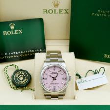 Gents Rolex Oyster Perpetual 36 126000 Stainless Steel case with Pink dial