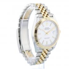 Gents Rolex Datejust 41 126333 18ct Yellow Gold Stainless Steel case with White dial