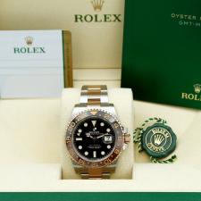 Gents Rolex GMT Master II 126711CHNR 18ct Rose Gold Stainless Steel case with Black dial