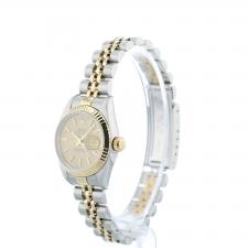 Ladies Rolex Datejust 79173 18ct Yellow Gold Stainless Steel case with Gilt Tapestry dial