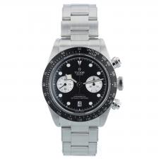 Gents Tudor Black Bay Chrono 79360N Steel case with Black dial