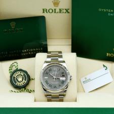 Gents Rolex DateJust 36 126234 Steel case with Wimbledon dial