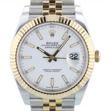 Gents Rolex Datejust 41 126333 18ct Yellow Gold Stainless Steel case with White dial