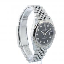 Gents Rolex Datejust 41 126334 Stainless Steel case with Black Diamond dial