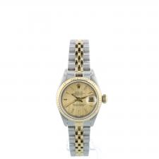 Ladies Rolex DateJust 69173 18ct Yellow Gold Stainless Steel case with Champagne Tapestry dial