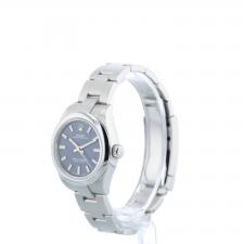 Ladies Rolex Oyster Perpetual 28 276200 Stainless Steel case with Blue dial