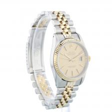 Gents Rolex Datejust 16233 18ct Yellow Gold Stainless Steel case with Champagne Jubilee dial