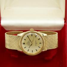 Gents Omega Constellation 23655436 18 CT case with Gilt dial