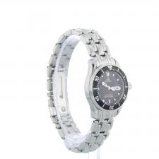 Ladies Omega Seamaster 21230286101001 Steel case with Black Wave dial