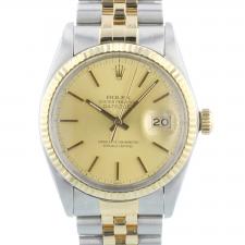 Gents Rolex DateJust 36 16013 18ct Yellow Gold Stainless Steel case with Gilt dial