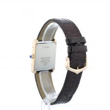 Ladies Cartier Tank Solo W5200024 18ct Rose Gold case with Silver dial