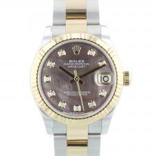 Ladies Rolex DateJust 278273 18ct Yellow Gold Stainless Steel case with MOP Diamond dial