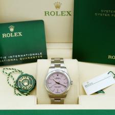 Ladies Rolex Oyster Perpetual 31 277200 Steel case with Pink dial