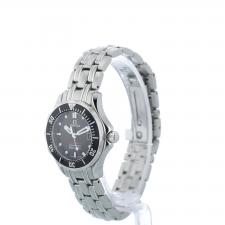 Ladies Omega 21230286101001 Steel case with Black Wave dial