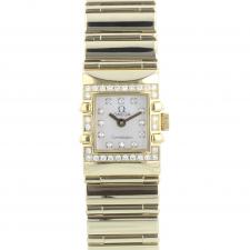 Ladies Omega Constellation 11367600 18ct Yellow Gold case with MOP Diamond dial