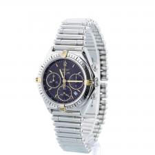 Gents Breitling Chronosextant B55046 Gold Plated Stainless Steel case with Black dial