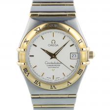 Gents Omega Constellation 12023000 18ct Yellow Gold Stainless Steel case with White dial